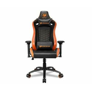 Scaun Gaming Cougar Outrider S, Piele, Cadru metalic (Negru/Portocaliu) imagine