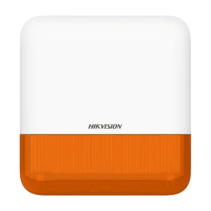 Sirene de exterior wireless AXPRO Hikvision DS-PS1-E-WE(Orange Indicator), frecventa de operare: 868 MHz, comunicare bidirectionala Tri-X wireless protocol, distanta de comunica RF: 1600metri, criptare: AES-128 imagine