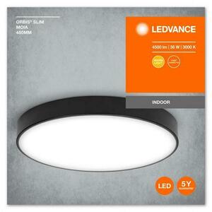 Plafoniera LED Ledvance Orbis Slim Moia 480, 36W, 4500 lm, lumina calda (3000K), IP20, Ø48cm, metal/PMMA, Negru imagine