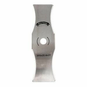 Disc zimtat pentru motocoasa/trimmer, Micul Fermier, inox, 2 dinti, 305x25.4 mm imagine