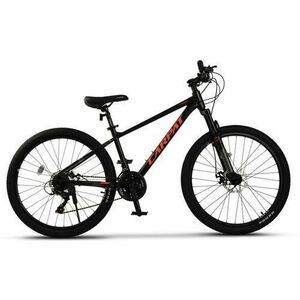 Bicicleta MTB Carpat Tanker C26312B 26inch, Schimbator spate Shimano Tourney TZ 7 viteze, Manete Secventiale 21 viteze, Roti 26 Inch, Cadru Aluminiu 6061, Frane pe Disc, Negru/Portocaliu imagine