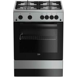 Aragaz Beko FSGT62130DXO, 4 arzatoare, Aprindere electrica, 60cm (Negru-Inox) imagine