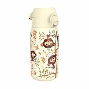 Sticla apa pentru copii Ion8 Monkeys, inox, 400ml imagine