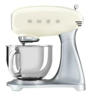 Mixer cu bol Smeg SMF02CREU, 800W, 4, 8 L, 10 viteze, Crem/Argintiu imagine