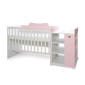 Patut modular multifunctional Lorelli Multi White Orchid Pink, 5 configurari diferite, 190 x 72 cm imagine