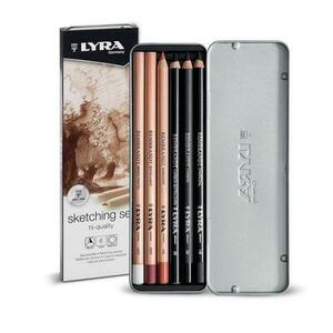 Creioane LYRA Rembrandt Sketching, pentru desene si schite, 6 buc/cutie metalica imagine