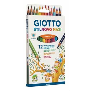 Creioane colorate GIOTTO Stilnovo Maxi, 12 culori/cutie imagine