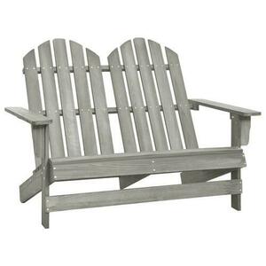 Scaun de gradina vidaXL 315900 Adirondack, 2 locuri, Lemn masiv de brad, Gri imagine