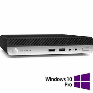 Calculator Sistem PC Refurbished HP ProDesk 400 G4 Mini PC, Intel Core i3-8100T 3.40GHz, 8GB DDR4, 256GB SSD + Windows 10 Pro imagine