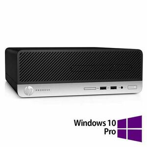 Calculator Sistem PC Refurbished HP ProDesk 400 G4 SFF, Intel Core i5-7500 3.40GHz, 8GB DDR4, 256GB SSD + Windows 10 Pro imagine