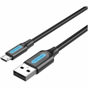 Cablu alimentare si date Vention, USB 2.0 (T) la micro USB (T), 0.5m rata transfer 480 Mbps, invelis PVC, Negru imagine