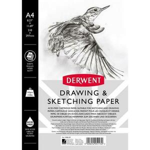 Caiet pentru schite si desen DERWENT Professional, A4, cu spira, 30 coli, 165 gsm, hartie alba imagine