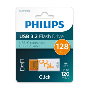 Stick USB Philips Click Series, 128GB, USB Type-C 3.2 imagine