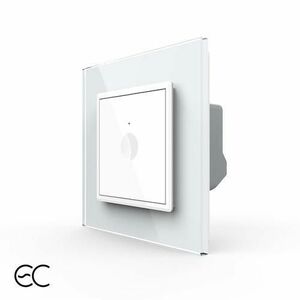 Intrerupator Simplu cu Touch LIVOLO din Sticla - Protocol ZigBee EC (Alb) imagine