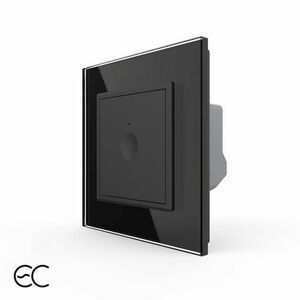 Intrerupator Simplu cu Touch LIVOLO cu Rama din Sticla - Protocol ZigBee EC (Negru) imagine