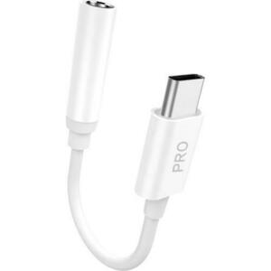 Adaptor audio Dudao L16CPro, USB Type-C - Jack 3.5 mm (Alb) imagine