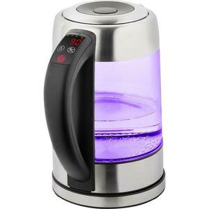 Cana fierbator din sticla ECG RK1777 iluminare colora, 1, 7 L, 2200 W, LED imagine