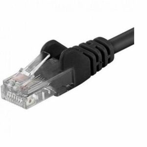 Patchcord UTP RJ45-RJ45 Cat.6 0.5m negru, UTP-6-0.5-BK, pachcord din cupru imagine