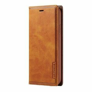 Husa Book Magnet LC Imeeke pentru iPhone X, Design 2 in 1 (husa si portofel), Buzunare pentru card, Piele ecologica premium, Maro imagine