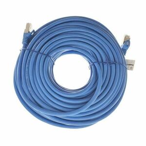 Cablu ecranat FTP Lanberg 42798, cat.6, mufat 2xRJ45, lungime 30m, AWG 26, 250 MHz, de legatura retea, ethernet, albastru imagine