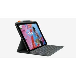 Husa Noua Logitech SLIM FOLIO pentru iPAD gen 7, 8 si 9, US, Gri imagine