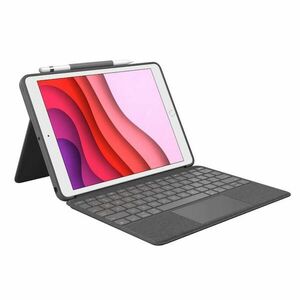 Husa Noua Logitech Combo Touch, cu tastatura si trackpad detasabile pentru iPad Air (3 gen) si iPad Pro 10, 5", US, Oxford Grey imagine