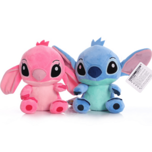 Set 2 Jucarii de Plus Stitch si Angel de 20 cm imagine