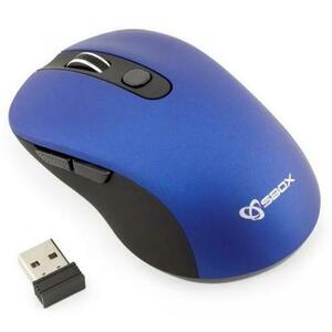 Mouse Optic Wireless SBOX WM-911, 1600 DPI (Albastru) imagine