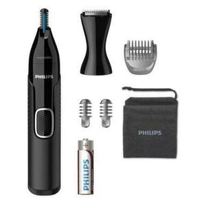 Trimmer pentru nas/urechi Philips NT5650/16, Utilizare umed si uscat, 2 pipteni 3-5 mm (Negru) imagine