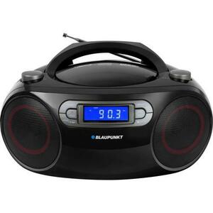 Microsistem Blaupunkt BB18BK, FM, CD, MP3, USB, AUX, 4W RMS, alarma, antena telescopica, LCD, alimentare la retea/baterii, negru imagine