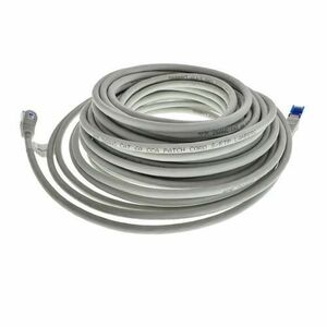 Cablu ecranat S / FTP, Lanberg 42726, cat 6A, mufat 2xRJ45, lungime 15 m, AWG 26, 500 MHz, LSZH, de legatura retea, ethernet, Gri imagine