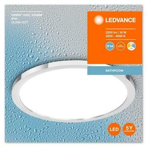 Plafoniera LED pentru baie Ledvance Orbis Disc Crom, 18W, 2200 lm, lumina alba (3000-4000K), IP44, Ø300x47mm, aluminiu/metal, Argintiu imagine