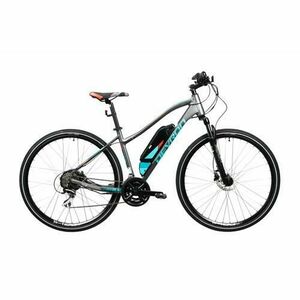 Bicicleta Electrica Devron 28162, roti 28inch, 450mm, motor 250 W, 16 viteze, Gri imagine