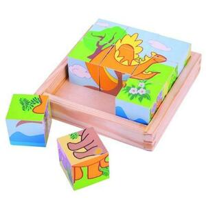 Puzzle cubic BigJigs BJ513, Dinozauri imagine