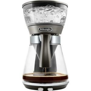 Cafetiera De’Longhi CLESSIDRA ICM17210, 1800W, Carafa din sticla, Capacitate 1.25 L, 10 cesti, Senzor temperatura, Sistem anti-picurare, Oprire automata, Argintiu imagine