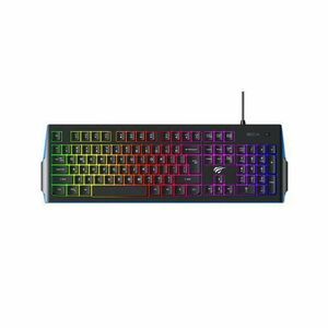 Tastatura Gaming Havit Gamenote KB866L, iluminare Rainbow, USB (Negru) imagine