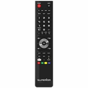 Telecomanda universala Superior, 2 in 1, programabila simultan pt. TV, DVD, satelit si AUX, conectare PC prin USB, cablu inclus, baterii 2 x AAA (neincluse), Negru imagine