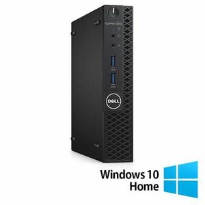 Calculator Sistem PC Refurbished DELL OptiPlex 3060 MiniPC, Intel Core i3-8100T 3.10GHz, 8GB DDR4, 256GB SSD + Windows 10 Home imagine