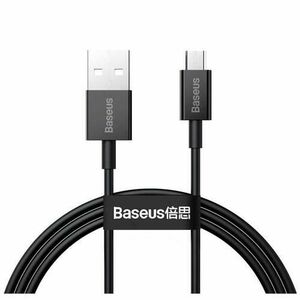 Cablu alimentare si date Baseus, Superior, Fast Charging, USB la Micro-USB 2A 1m, Negru imagine