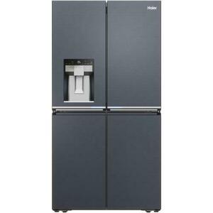 Side by side HAIER HCR7918EIMB, 601 L, Total No Frost, Compresor inverter, Dozator apa si gheata, Clasa E, H 177.5 cm (Negru/Argintiu) imagine