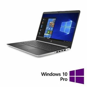 Laptop Refurbished HP 14-DK0357NG, Ryzen 5 3500U 2.10 - 3.70, 8GB DDR4, 128GB SSD + 1TB HDD, Webcam, 14 Inch Full HD, Silver + Windows 10 Pro imagine