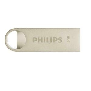 Stick USB Philips Moon edition 2.0, USB 2.0, 16GB (Argintiu) imagine