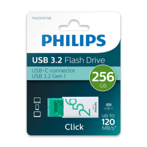 Stick USB Philips Click Series, 256GB, USB Type-C 3.2 Gen 1 imagine