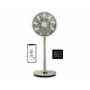 Ventilator cu picior Duux DXCF57 Whisper Flex Smart cu baterie, 29 W, 34 cm, 26 viteze, Timer, Oscilatie, Control aplicatie (Gri inchis) imagine