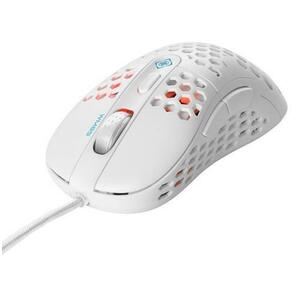 Mouse Gaming DELTACO GAMING, 6400DPI, 6 butoane, 1.8m (Alb) imagine