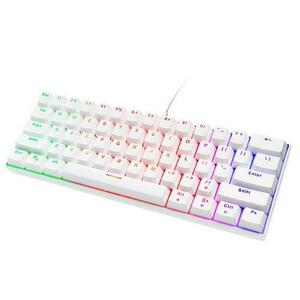 Tastatura Gaming Mecanica Deltaco Gaming WK85R, Iluminare RGB (Alb) imagine