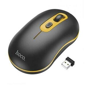 Mouse Wireless HOCO GM21, 1600 DPI (Negru/Galben) imagine