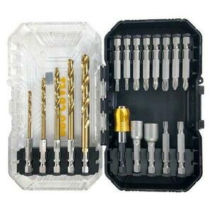 Set burghie PROCRAFT DBS-18, 18 piese, Burghie pentru metal, Chei tubulare, Biti imagine