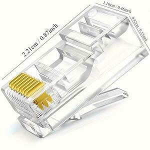 Mufa RJ45 UTP EMTEX cat.6A passthrough (100 buc) imagine