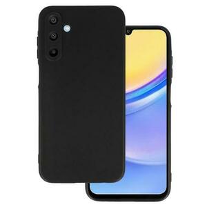 Husa Lemontti Silicon Mat compatibila cu Samsung Galaxy A15 / A15 5G, Negru imagine